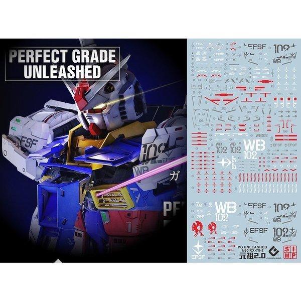 D16 PG Unleashed RX-78-2 Gundam Water Slide Decal